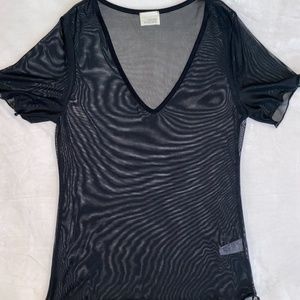 Black Mesh Top